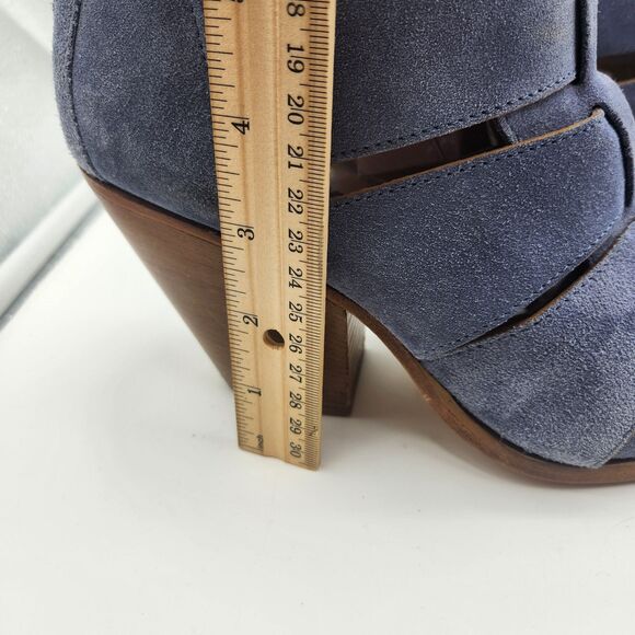 Free People Brayden Fisherman Bootie Boardwalk Blue western suede sz 39 US 8.5 - Picture 4 of 10